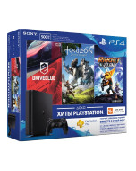 Игровая приставка Sony PlayStation 4 Slim 500Gb Black (CUH-2008A) + Driveclub + Horizon: Zero Dawn + Ratchet & Clank + PS Plus 90 дней